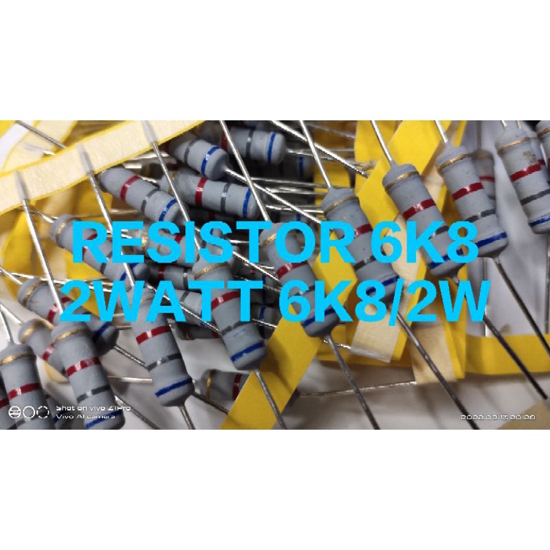10 pcs resistor 6k8/2watt 6k8 2watt
