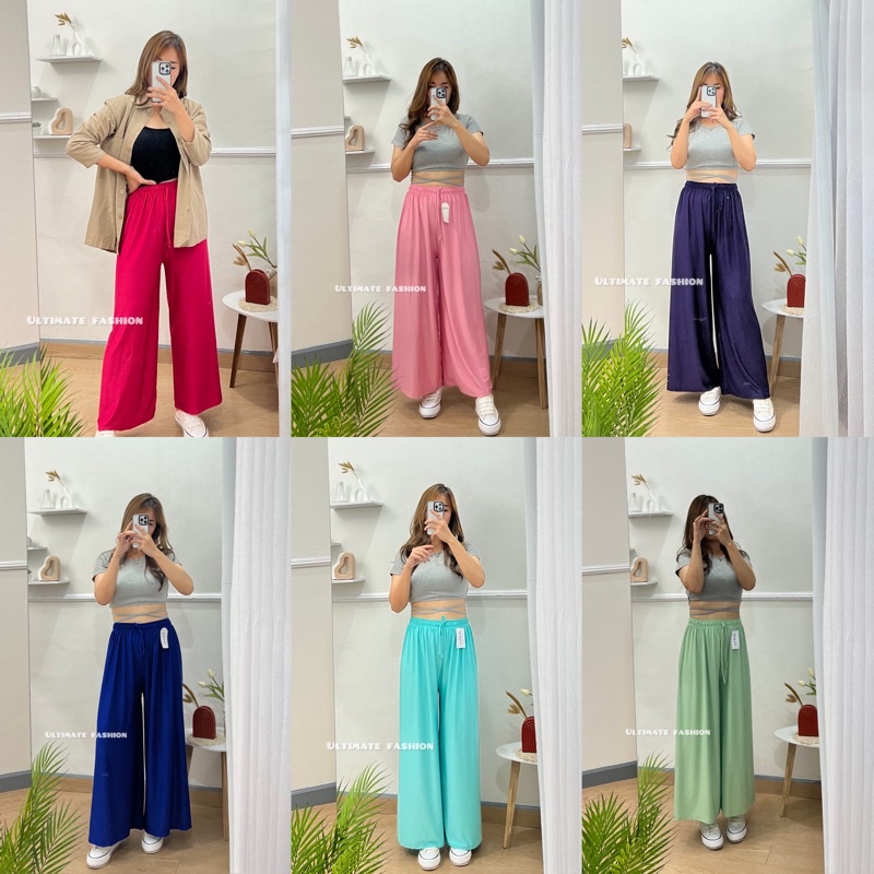 Kulot Jersey Lalisa Highwaist Bahan Jersey Premium ukuran Standar dan Jumbo (Bisa Buat Ibu Hamil ) Kekinian