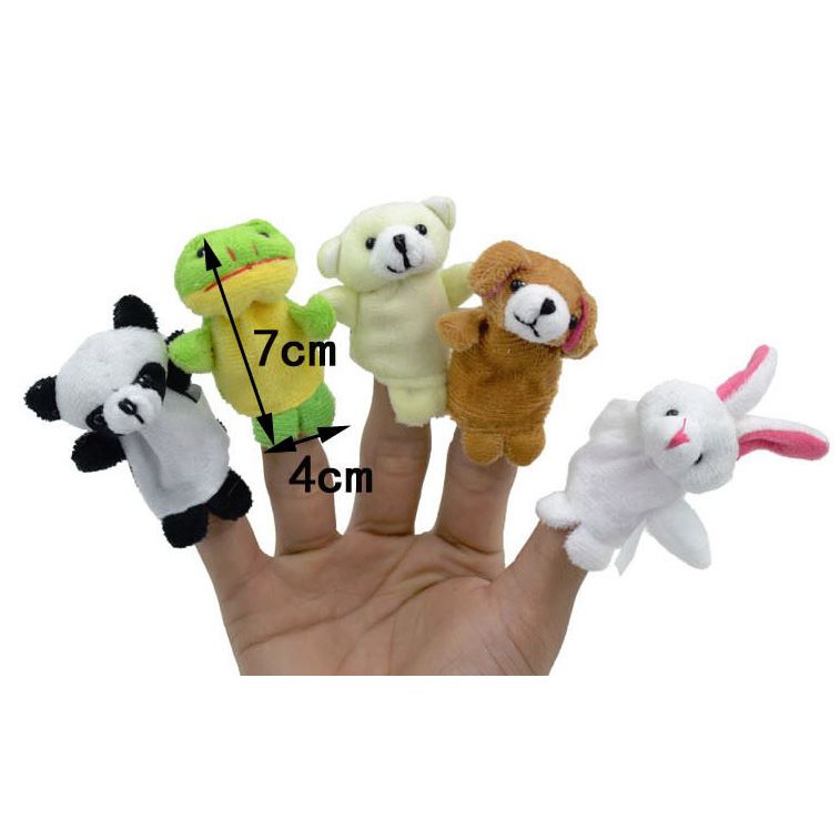 HIPPO LAND Boneka Jari Hewan - 10 Pcs Boneka Jari Hewan Lucu 216