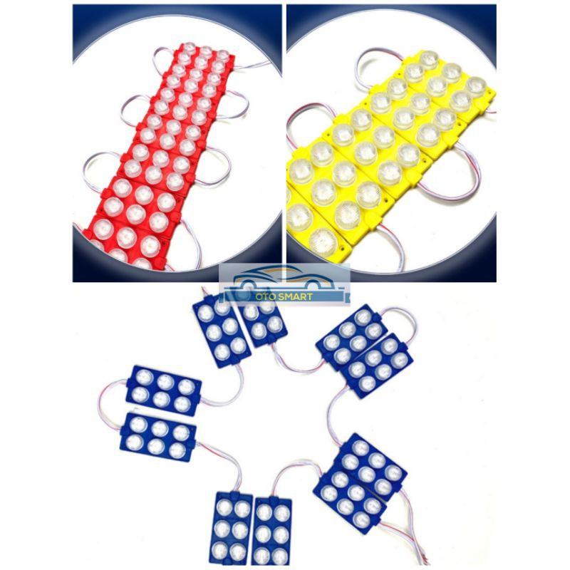 Lampu Strip LED Modul  Samping Bak Kolong Truck 6 Mata BESAR SMD 12 V &amp; 24 V