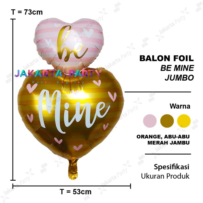 Balon Foil love Be Mine JUMBO / Balon Love Be Mine / Balon Be Mine