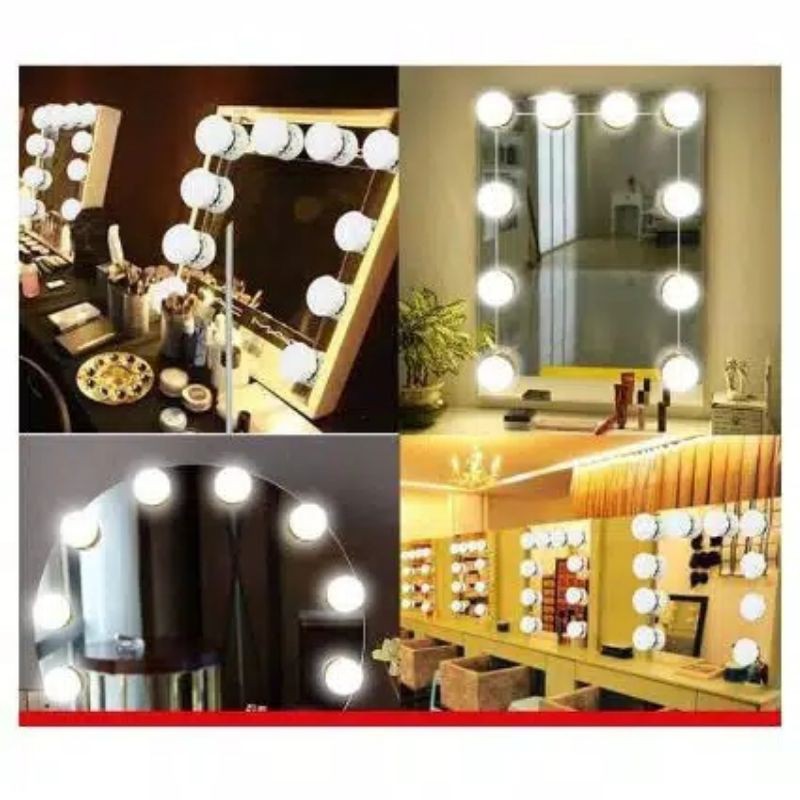 ❤Miss.Vinka❤ 10 BOHLAM Lampu LED Meja Rias Makeup Vanity Bulbs Mirror Light Kit [3 warna]