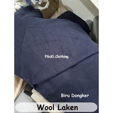 Bahan Kain Wool Laken Impor Semi Wool Polos Coat Mantel