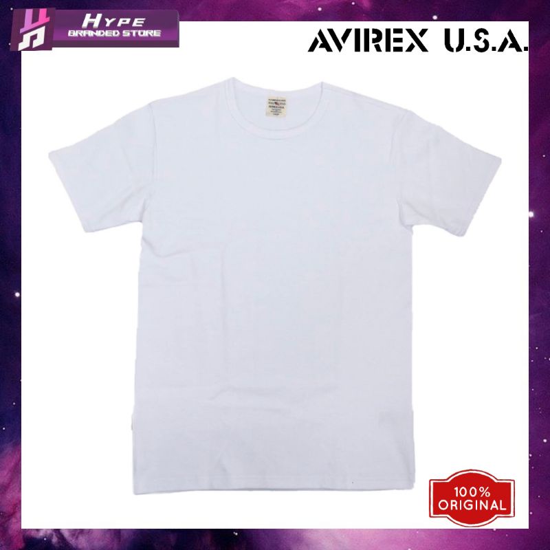 Avirex Usa Tee Daily Wear Original / Kaos Polos Putih