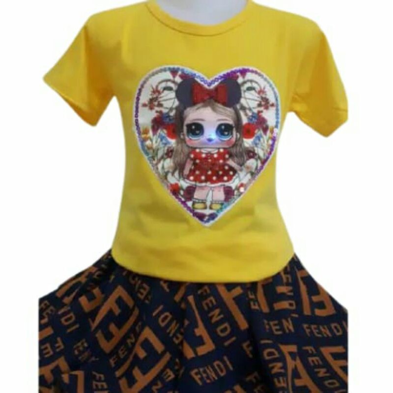 Baju Anak Import Perempuan Setelan / Setelan Anak Import / Setelan Anak Perempuan Import 5 Tahun