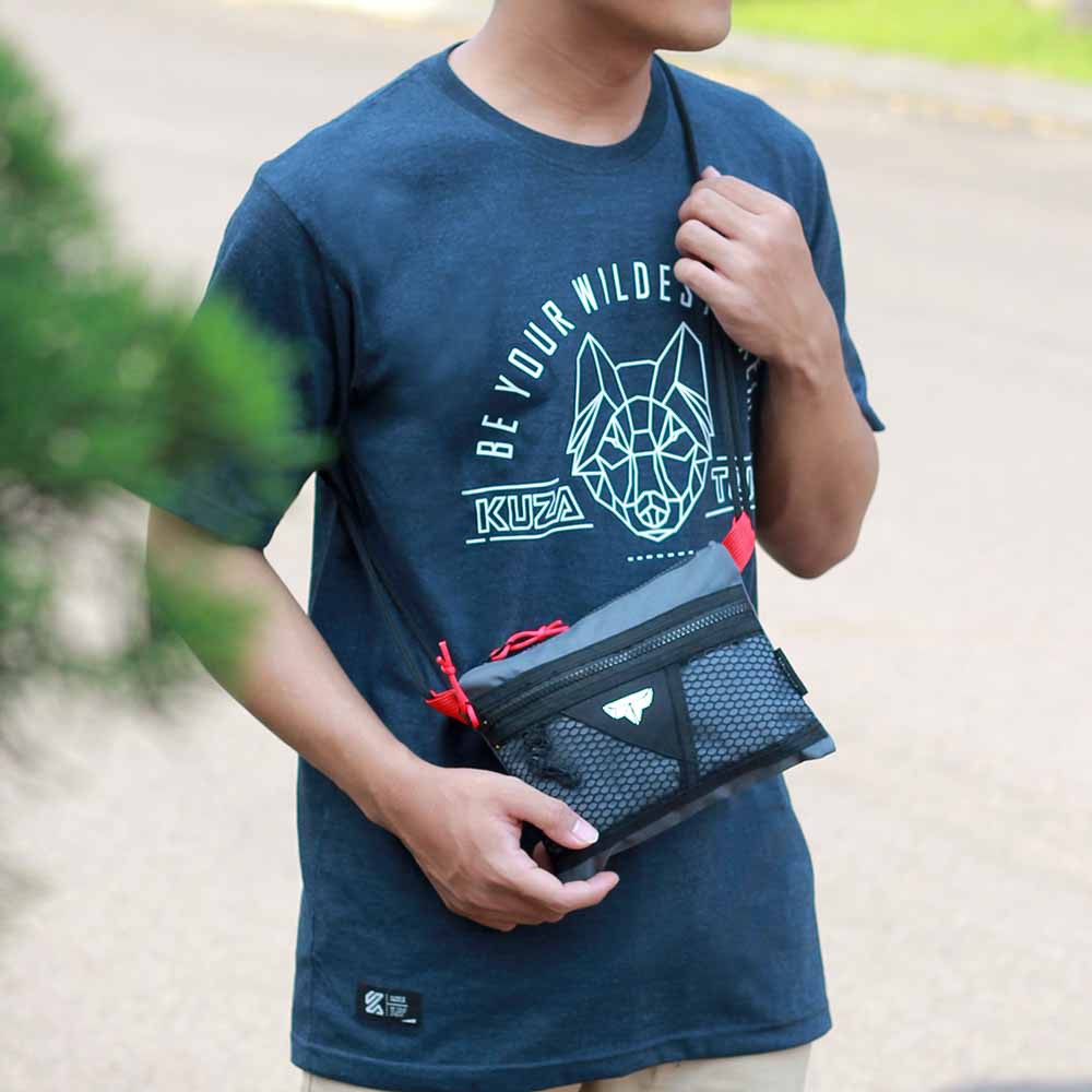 Tas Sling Bag Sacoche - Tas Selempang Handphone Mini Bag Pria Keren Slingbag Kecil Terbaru