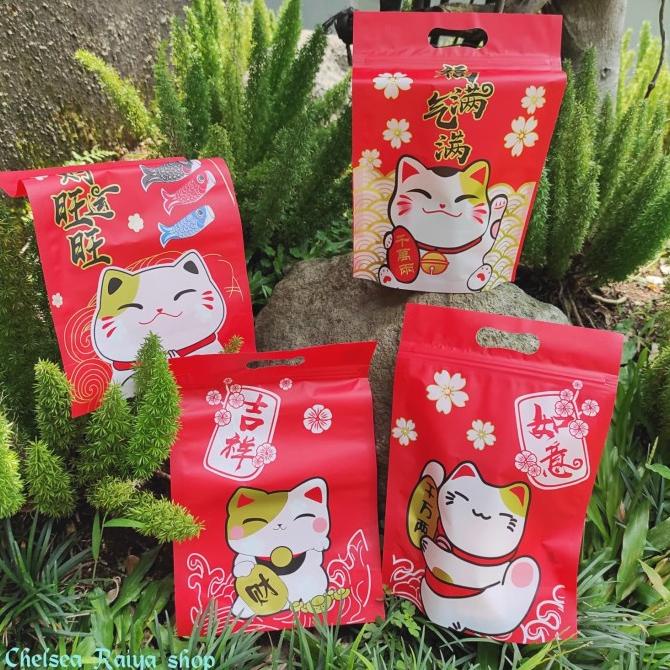 Plastik standing pouch ziplock zipper imlek cat untuk makanan