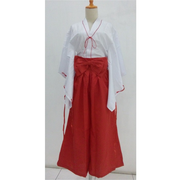 CC-120 kostum kikyo inuyasha miiko miko kimono yukata kuil jepang cosplay