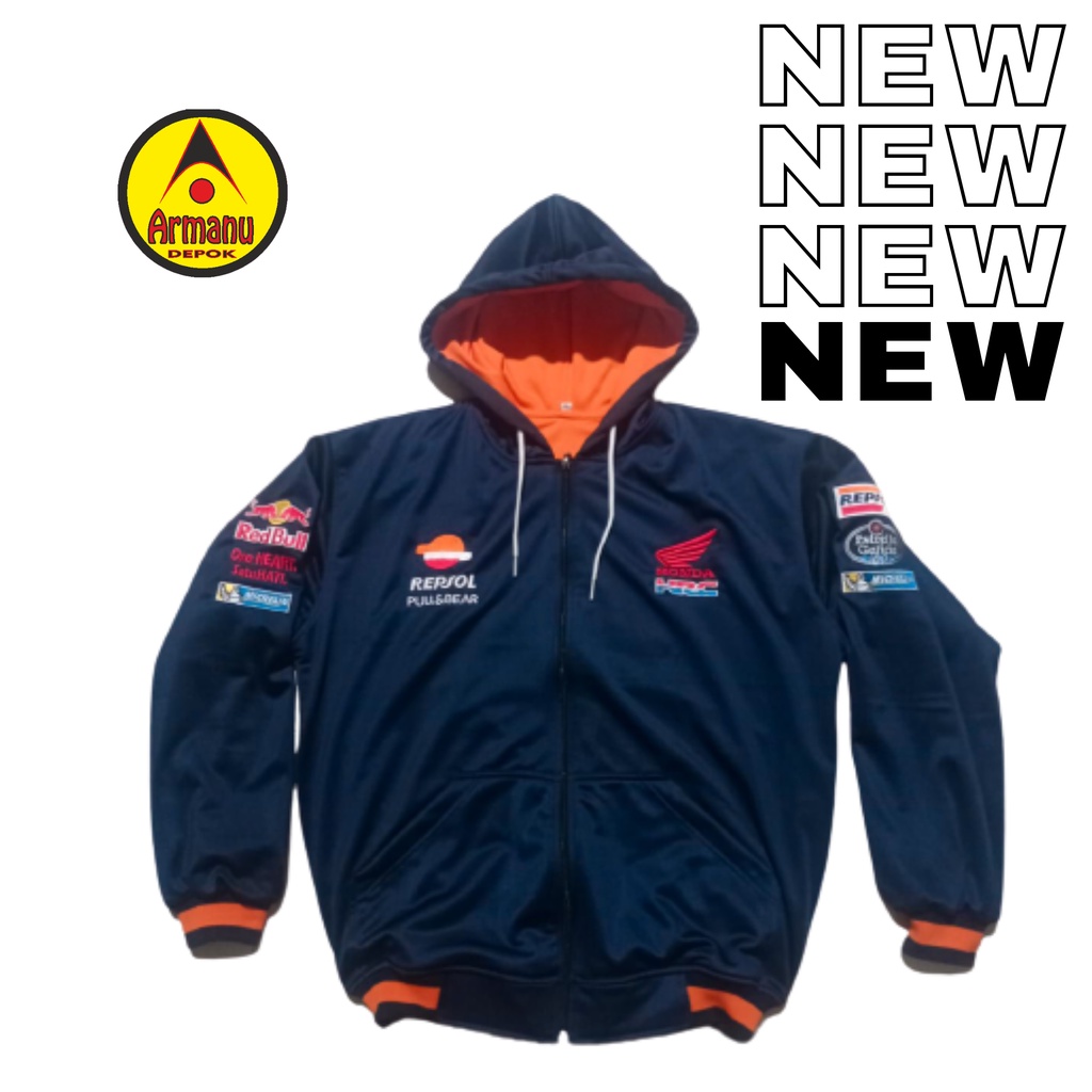 Jaket Repsol Honda HRC Hoodie team moto gp full bordir