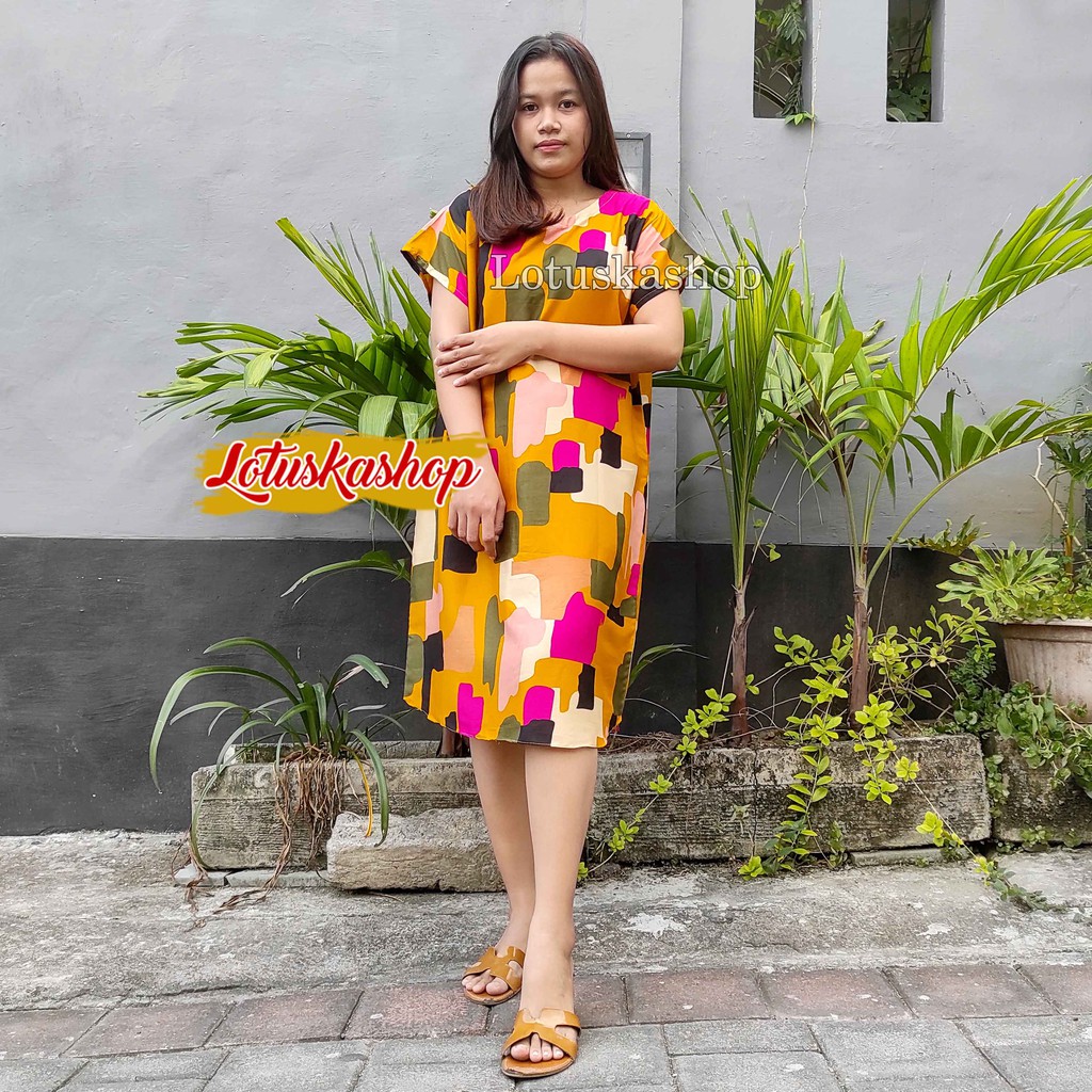 Daster Bali Daisy-Camo Mustard