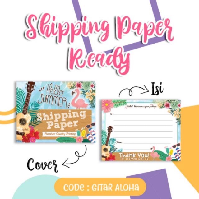 

KERTAS ALAMAT/SHIPPING PAPER - GITAR ALOHA ISI 100Lbr