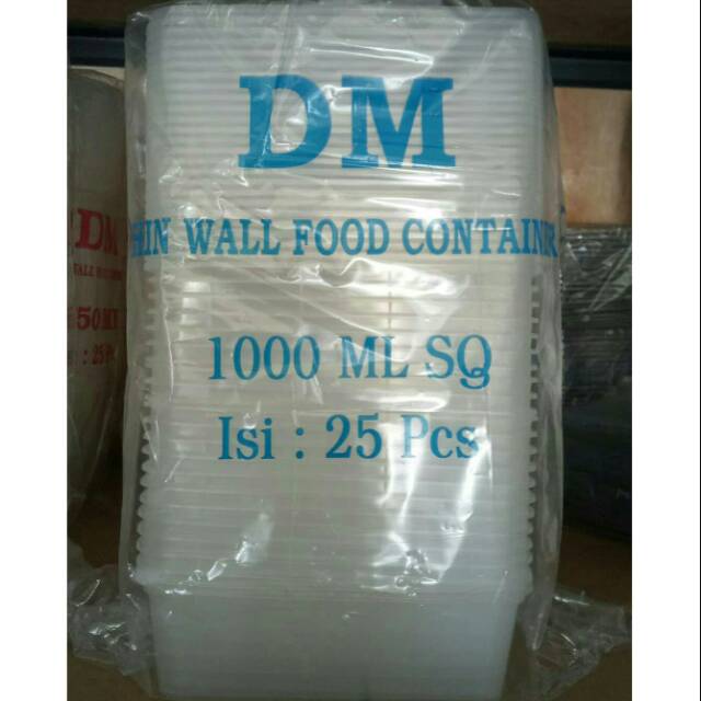 Thinwall DM SQ 1000ML / DM 1000ml Petak / Food Container