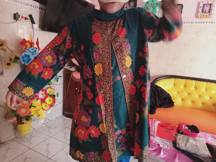 S-m-l-xl-xxl-3l-4l-5l Batik Tunik Wanita Unggul Jaya Asj Sa Hrb026 Kenongo Pekalongan Sogan Tulis