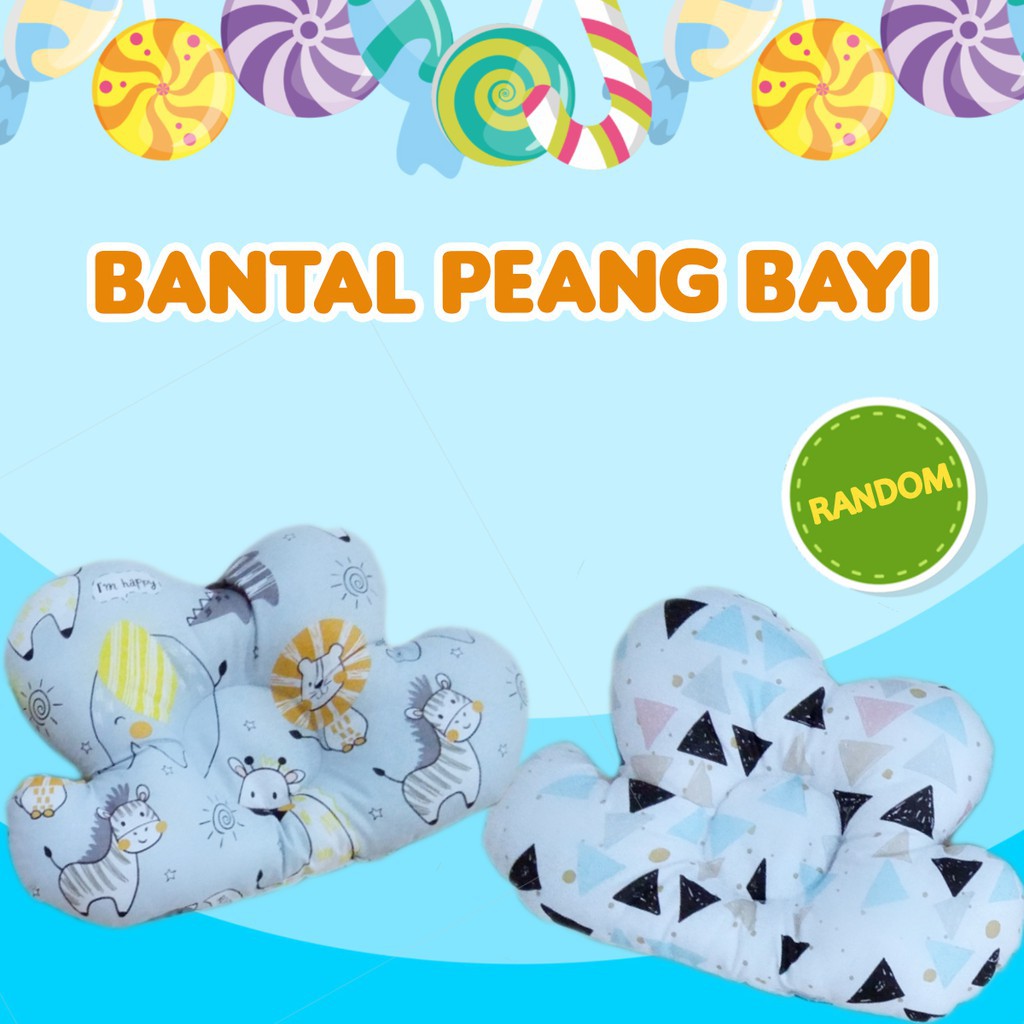 BABY ONI BANTAL PEANG KARAKTER MURAH BANTAL PEYANG BANTAL SUSU LUBANG CROWN BAYI ANAK BABY AWAN