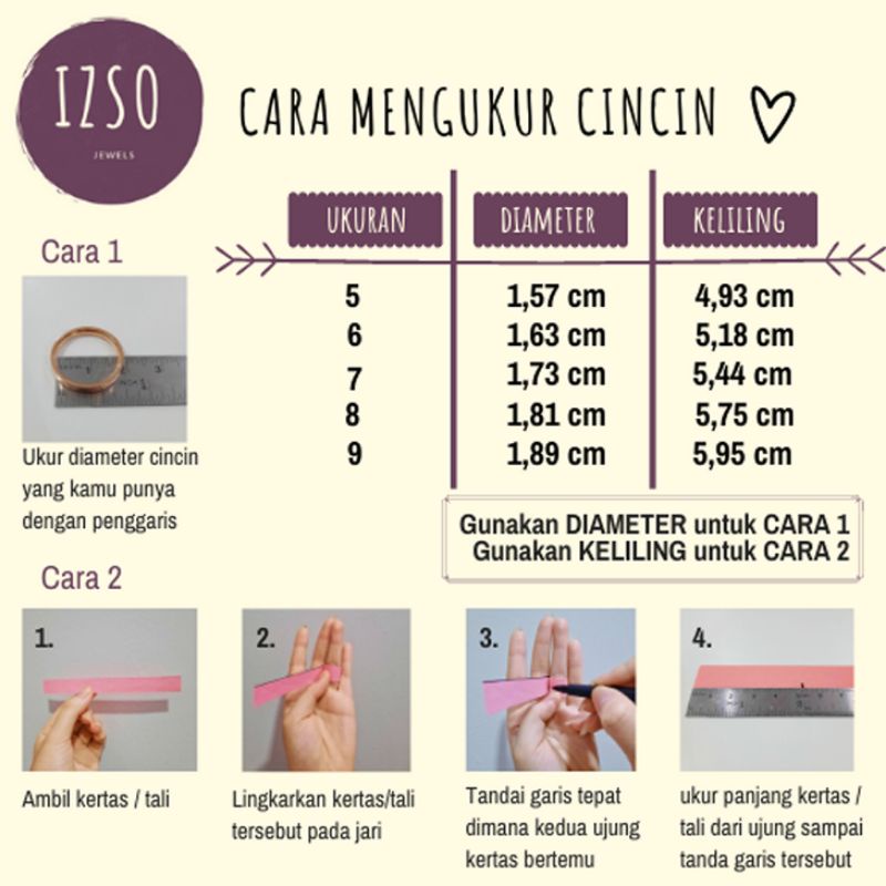 (HARGA PROMO) Cincin Anti Karat Cubic Zirconia Crystal [Model Random]