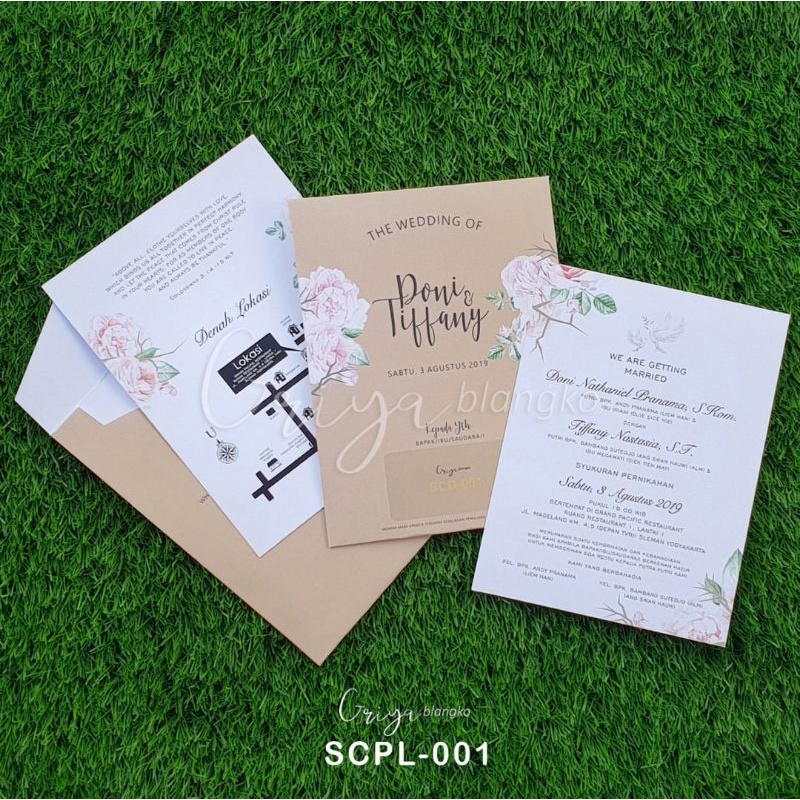 Wedding invitation,Undangan pernikahan amplop,coklat rustic,kekinian