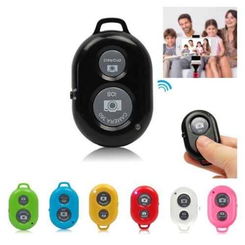 Tomsis Bluetooth Shutter Remote Control Bluetooth V3.0 Tombol Selfie Narsis Potret Foto Jarak Jauh