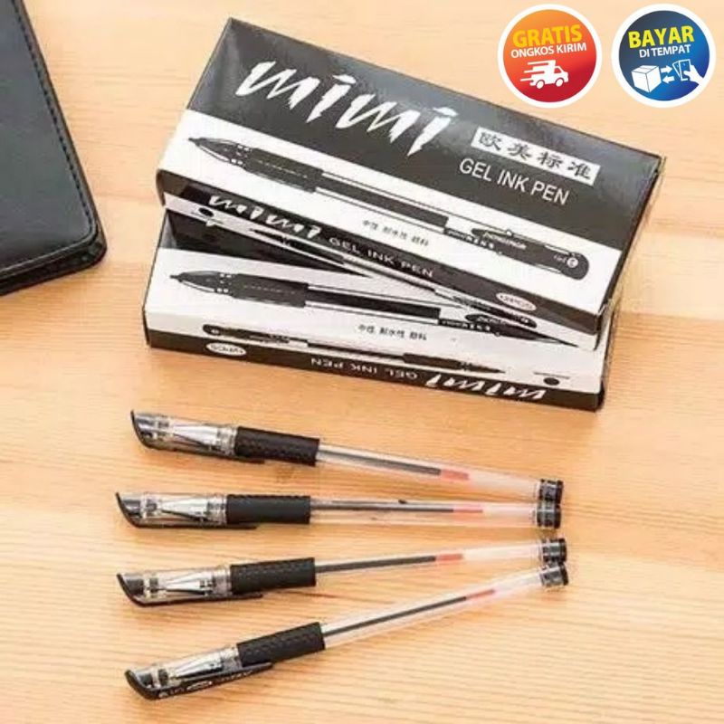 Bolpoint Bulpen Pena Gel  Mimi HITAM  0,5mm // Pulpen Bolpen Alat Tulis