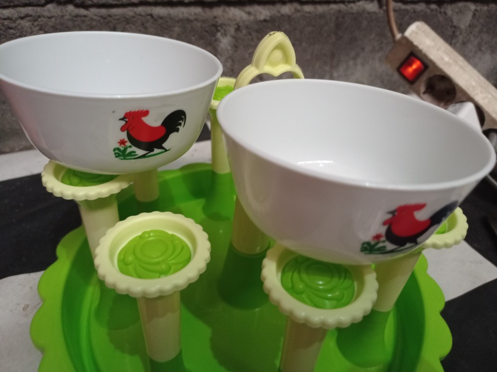 Mangkuk Kecil / Mangkok Plastik Kecil / Mangkok Ayam Jago Ls 10 Genki Market