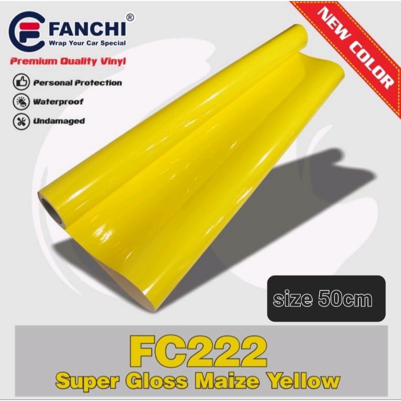 Sticker Fanchi FC222 Super Gloss Glossy Meize Yellow Premium Wrap