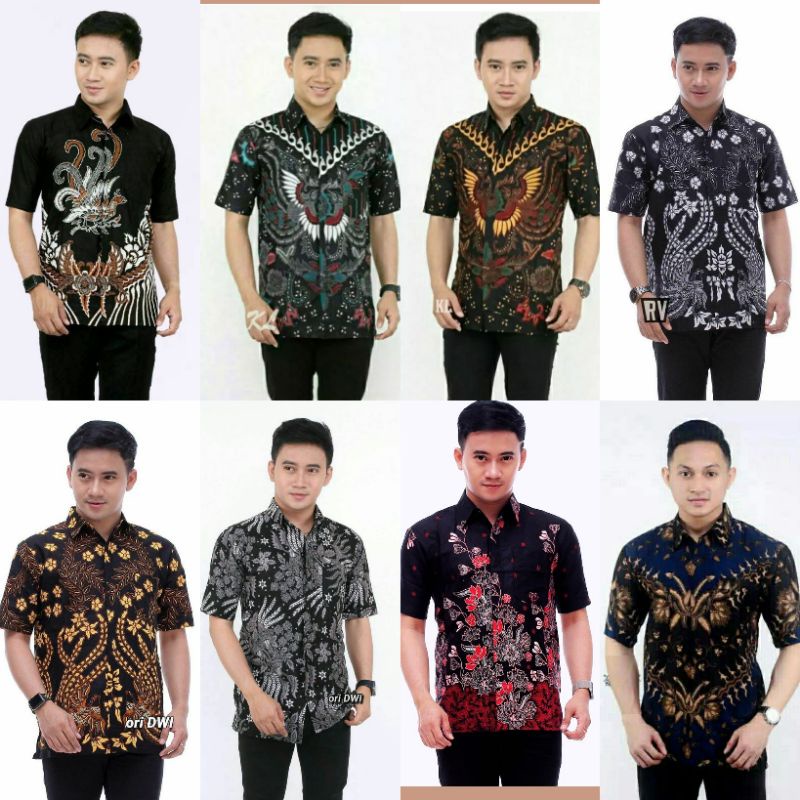 batik pria lengan pendek  kemeja terlaris terbaru ukuran m l xl xxl