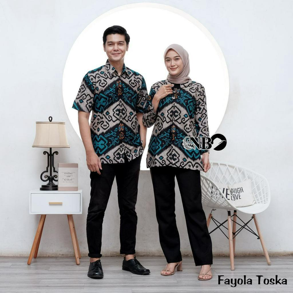 Batik Couple Modern Atasan Blouse Batik Kerja Kantor Wanita Seragam Batik M L XL XXL