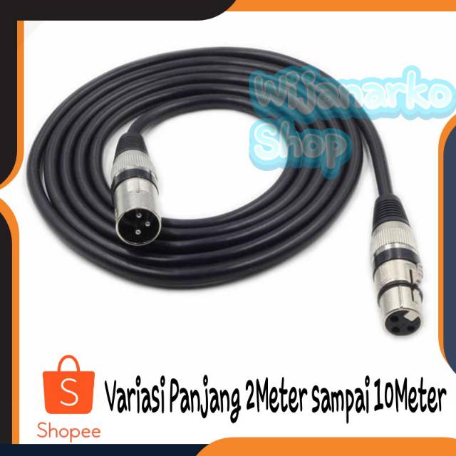 Kabel Mic XLR Male to Female untuk Mixer, Ampli dan Phantom Power