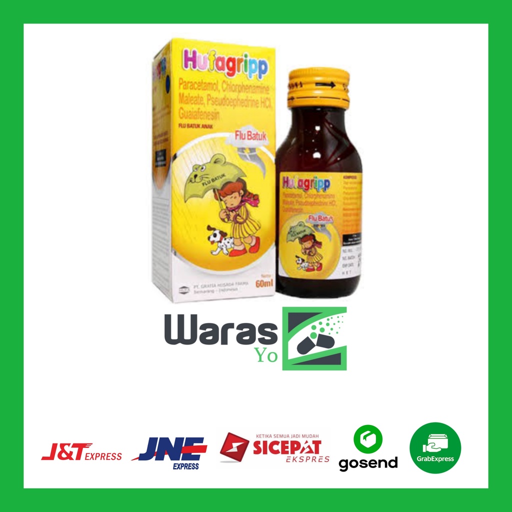 [SW] Hufagrip Flu & Batuk Sirup 60 ml / HUFAGRIP KUNING / HUFAGRIP SYRUP DEMAM