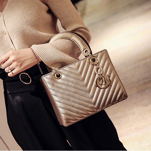 Tas Selempang Pesta Jelly Mate Kerja Hangout Fashion Hand Bag Cantik Import - TG31317 Gold