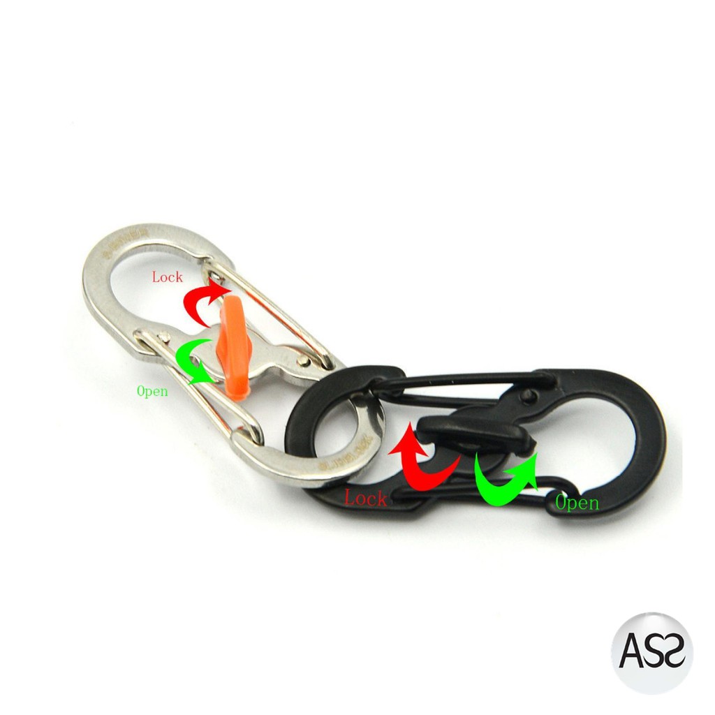 ASS Shop - Metal S-Biner Carabiner Metal Spring Hook - S1217