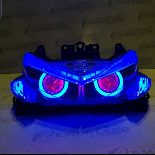 PROJIE PROYEKTOR JPA HID Angel Devil Eye Yamaha Aerox 155 Komplit