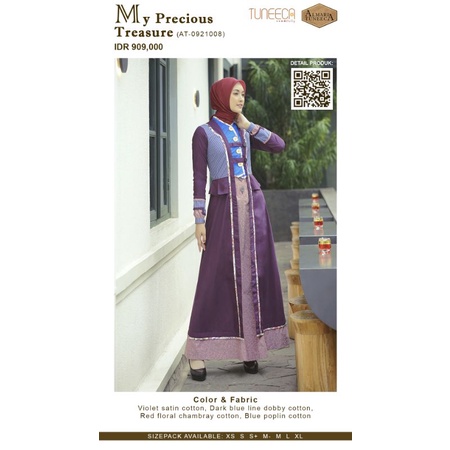 Almari Tuneeca AT-0921008 Pretiest Elegance Almari Diskon Sale Promo Gamis Long Dress