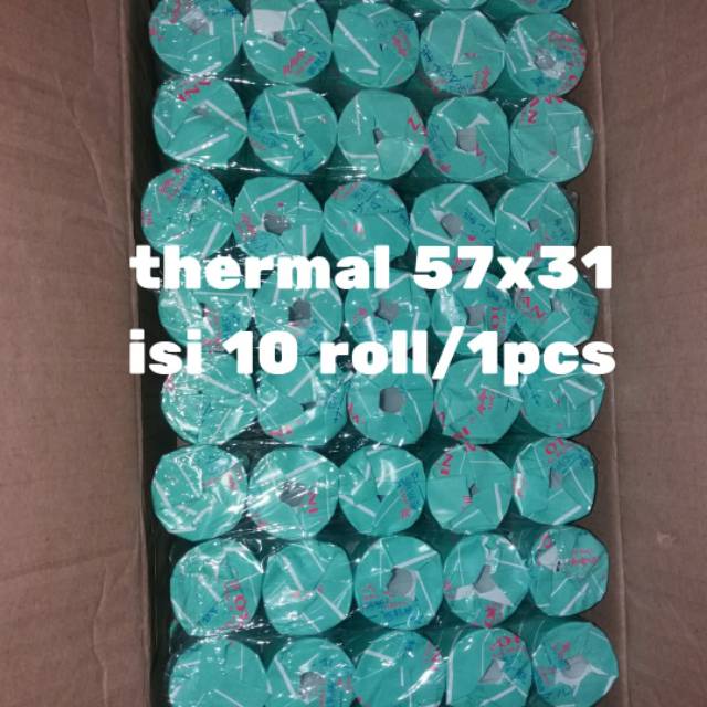 

Kertas struk thermal edc 57x31isi 10 roll hitam