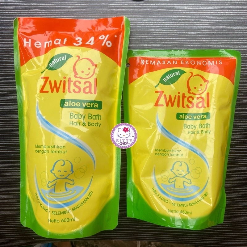 Zwitsal Baby Bath Hair And Body Sabun Mandi Bayi Natural Aloe Vera 2 In 1