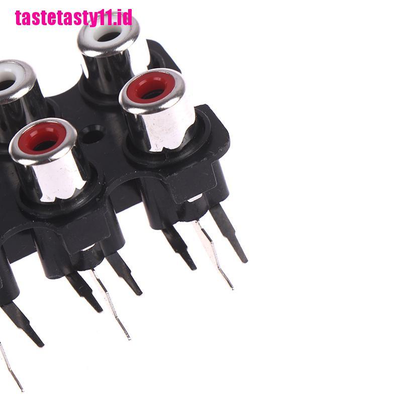 5pcs Soket input Audio Jack AV 6 Lubang RCA Female Stereo