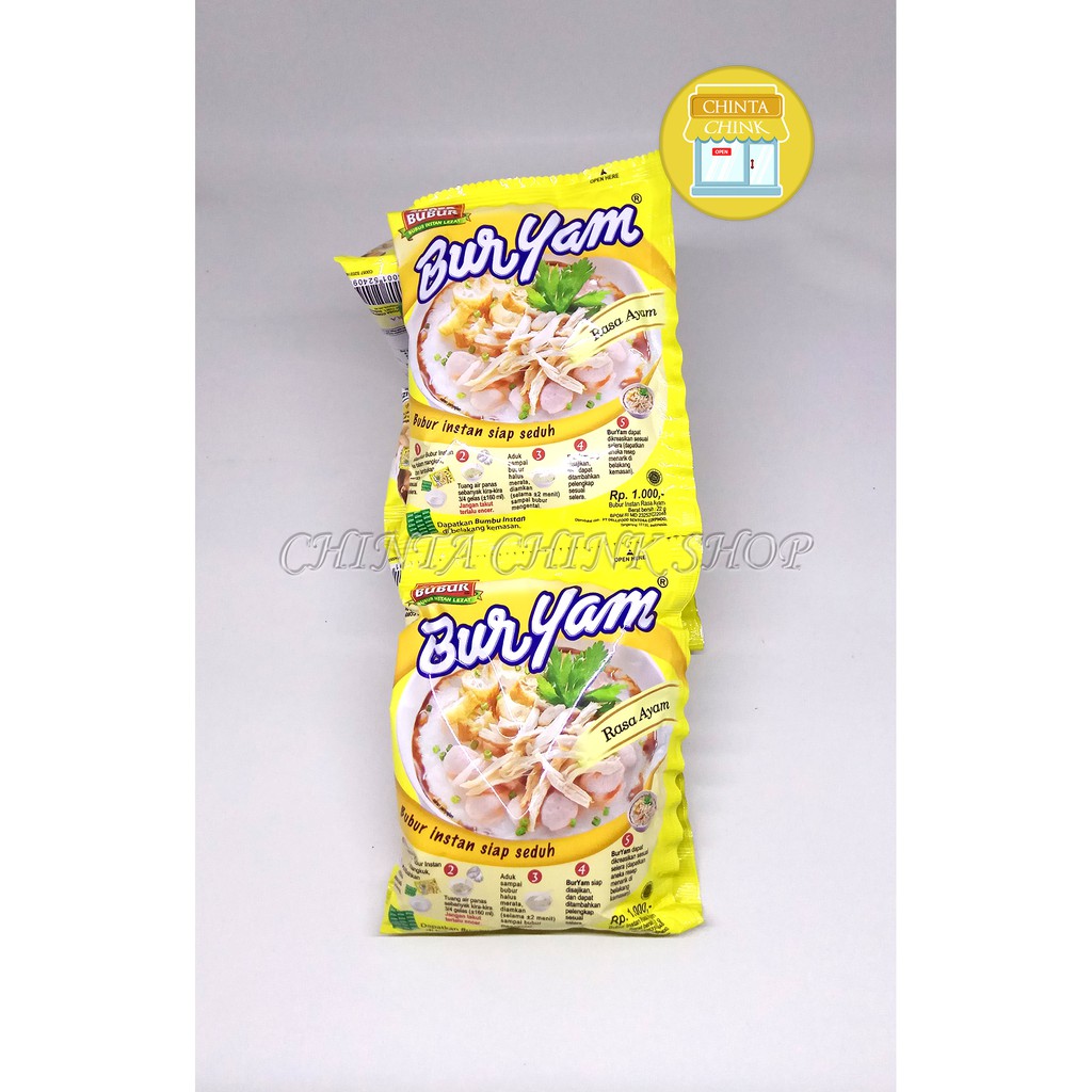 

BURYAM Super Bubur Ayam Instan Renceng Isi 10scht x 22g