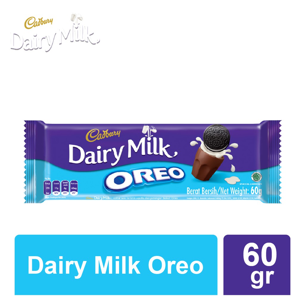 Cadbury Dairy Milk Oreo 60gr Shopee Indonesia
