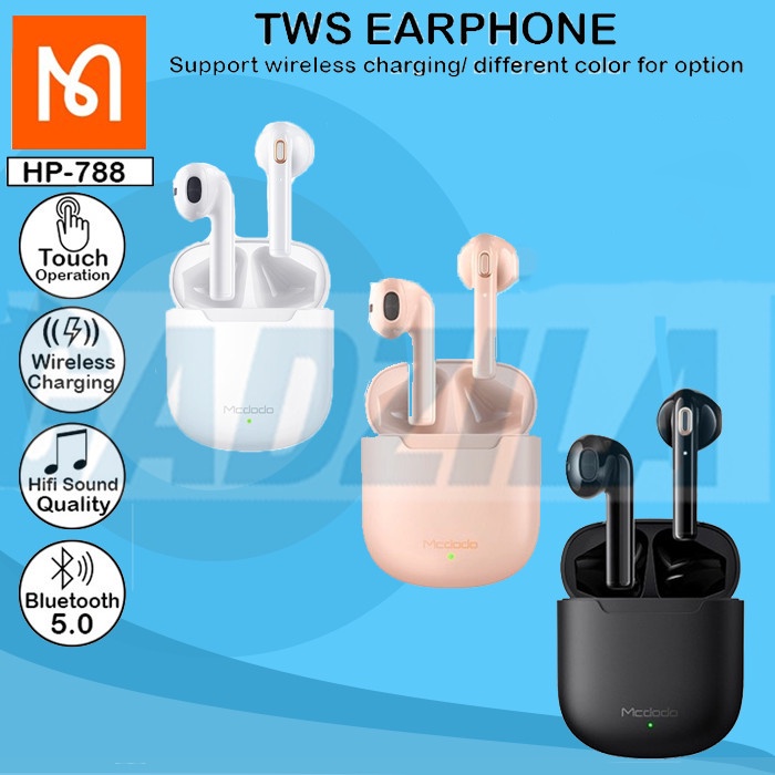 Mcdodo HP-788 TWS Handsfree Bluetooth 5.0 Hifi Sound Touch Control Earphones Headset