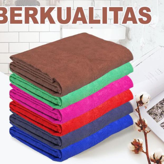 Baru Handuk Besar microfiber Polos UKURAN BESAR 70 x 140 / Handuk Mandi Lembut / Handuk Polos Dewasa