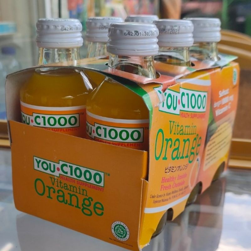 

You C1000 orange exp 09. 2022.140ml kemasan botol kaca x 6 pcs