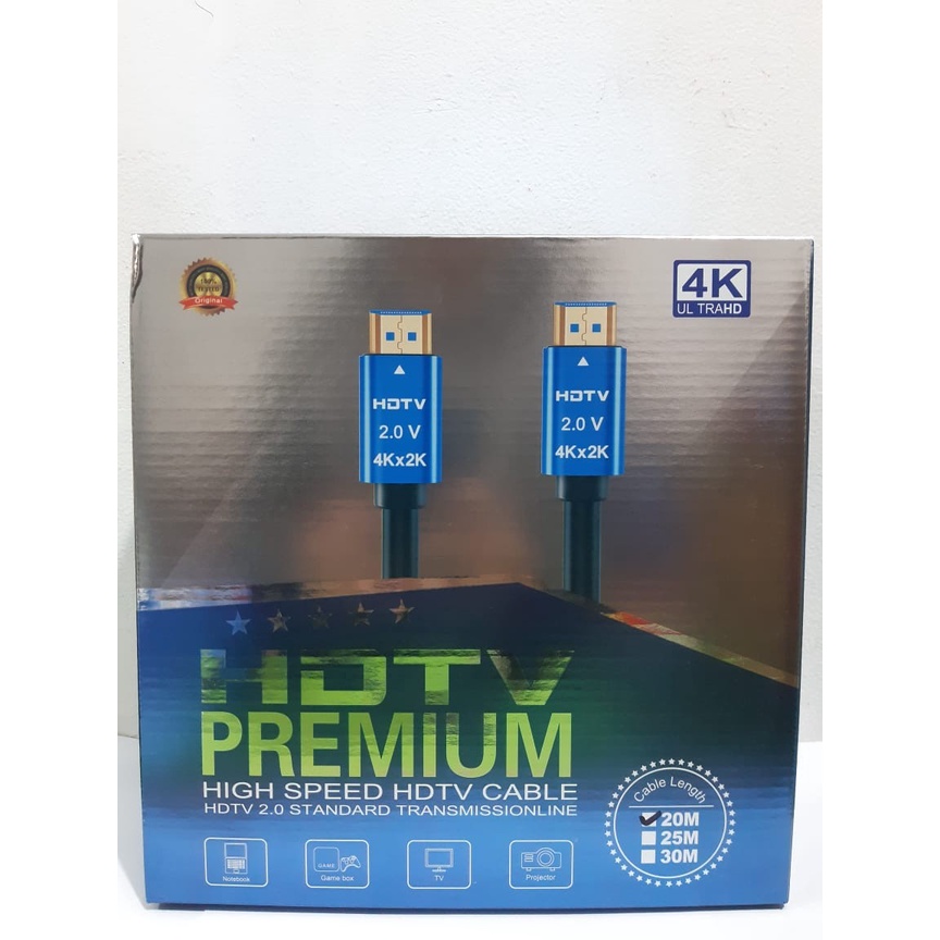 Kabel HDMI 20M 4K ULTRA HD Premium V2.0 20 Meter M-TECH