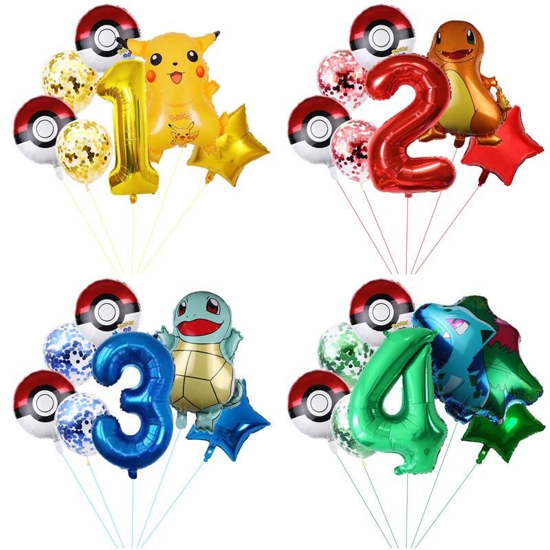 PAKET BALON POKEMON BINTANG BULAT CONFETTI