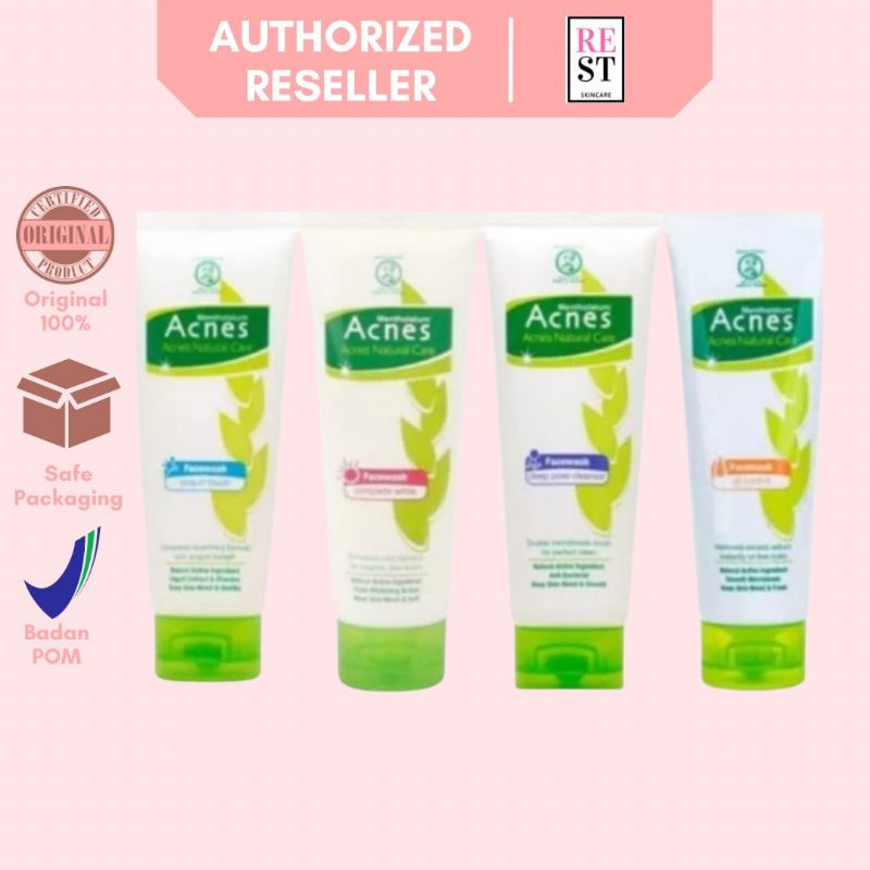 ACNES - Facial Wash Natural Care Series Oil Control Deep Pore Complete White Yourgurt Touch BPOM