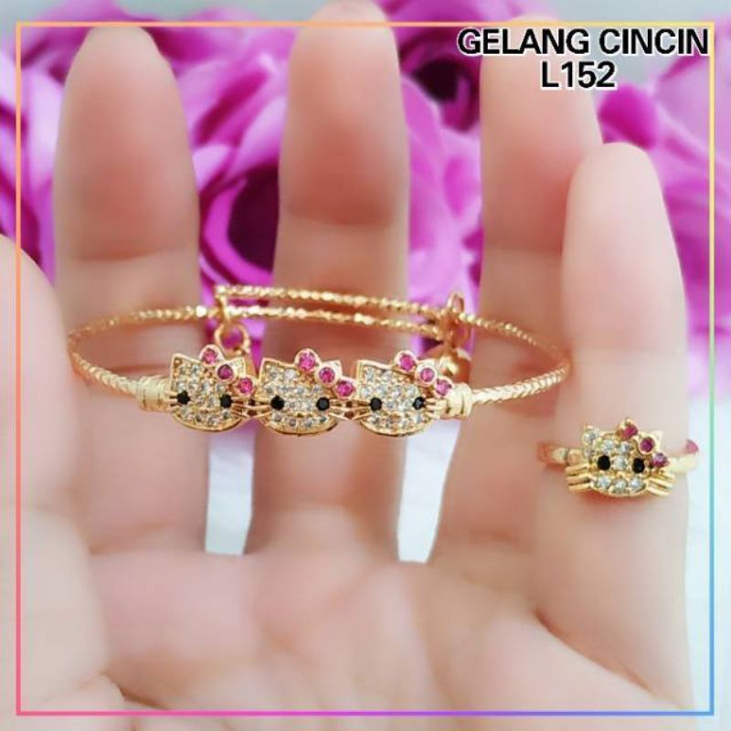 GELANG DAN CINCIN ANAK TITANIUM GOLD