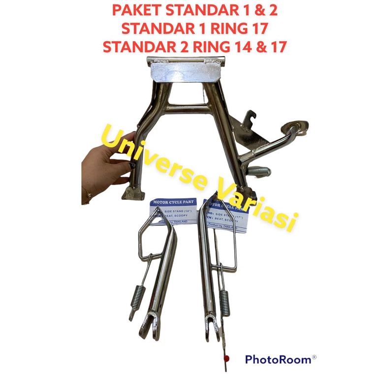 PAKET STANDAR MOTOR HONDA CHROME STANDAR TENGAH RING 17 + SAMPING RING 14 17 SET PER LOKAL JAGRAK JA