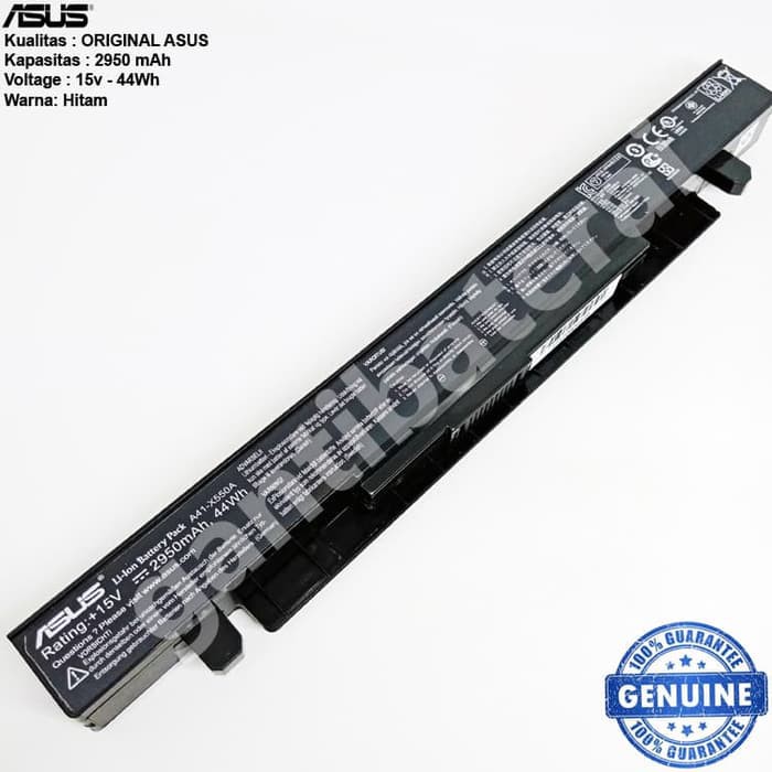 Original Baterai Asus X450 X450C X450CA X450V X452 A41-X550 A41-X550A