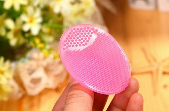 Facial Pad Pembersih Wajah Silicone Oval Sikat Pembersih Muka Pembersih Komedo