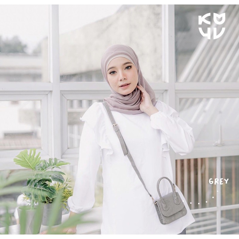 Koyu Hijab Tas Mini Sling Croco Hits Best Seller