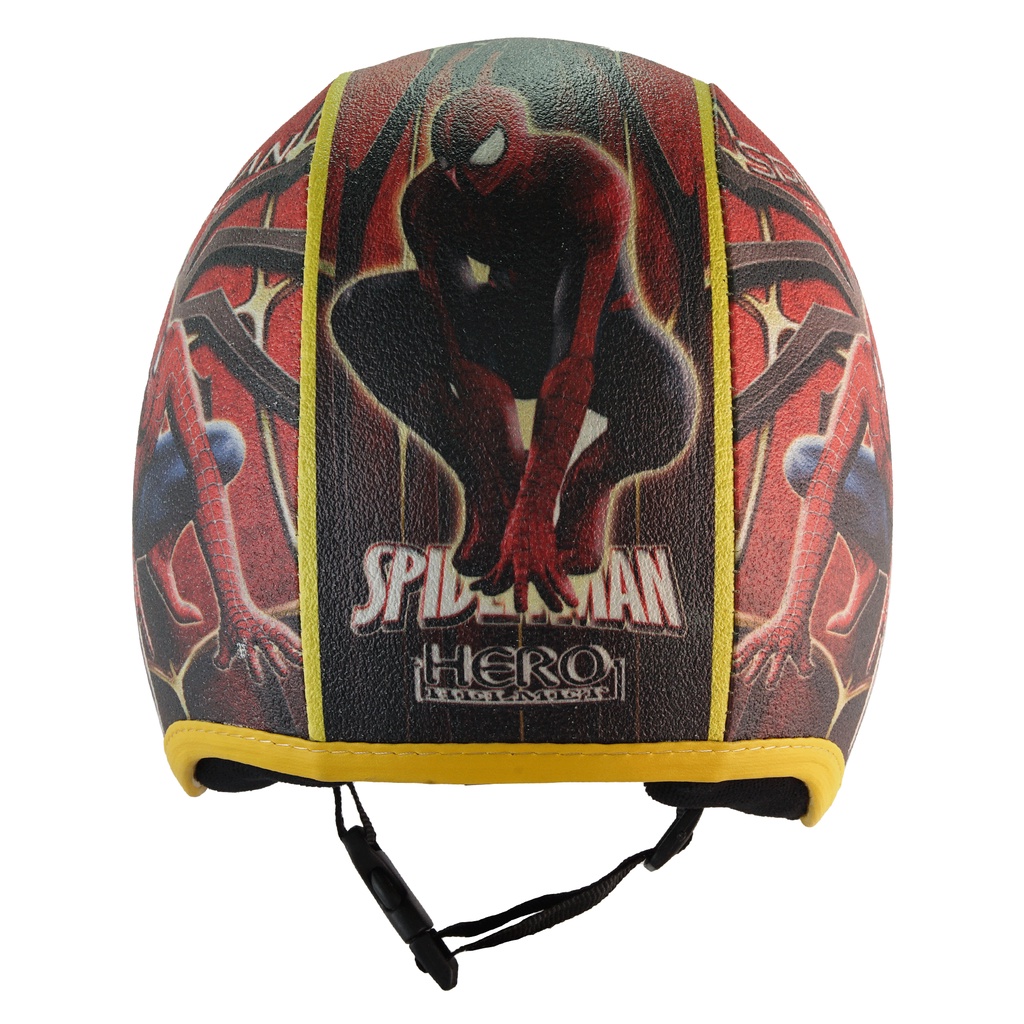 Helm Bogo Retro Anak Untuk Usia 2-6 Tahun Motif Spiderman - Merah Kuning