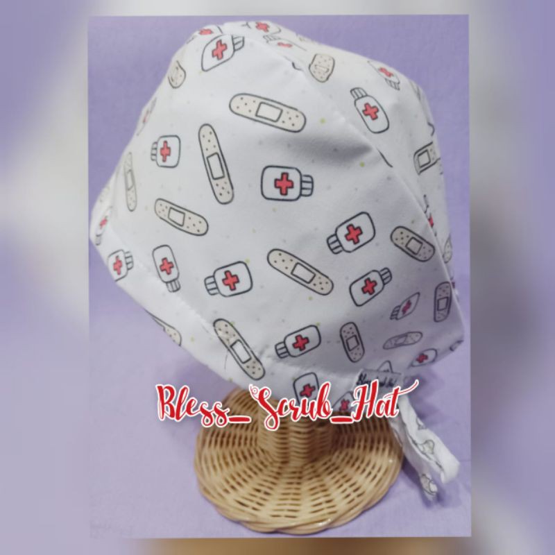 Topi Bedah / Nurse Cap/ Sugical cap/ Topi Motif/ Dokter/ kedokteran